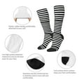 thumbnail image 3 of Naloa Black And White Stripes Thigh High Socks Extra Long Stretchy Sock Women Over Knee High Opaque Stocking Daily Wear, 3 of 6
