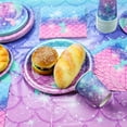 thumbnail image 4 of Mermaid Birthday Decorations - 162Pcs Mermaid Party Supplies Including mermaid plates and napkins, Mermaid Tablecloth, Pink Forks for Kids Under the Sea Mermaid Birthday Party Supplies, Serves 40, 4 of 6