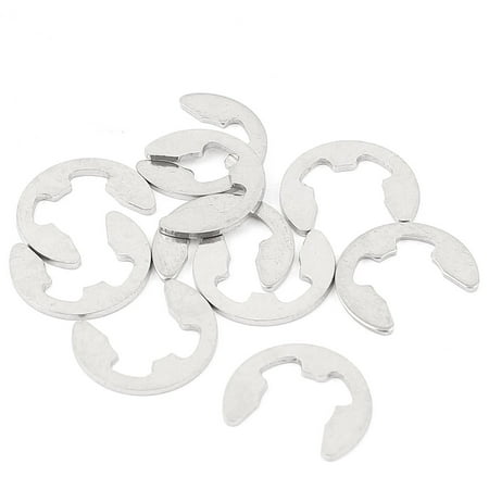 

10pcs 304 Stainless Steel Fastener External Retaining Ring E-Clip Circlip 8mm