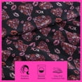 thumbnail image 3 of Betsey Johnson Lipstick Betsey Pink & Black Queen Sheet Set, Soft Easy-Care Bedding, Machine Washable, 3 of 7