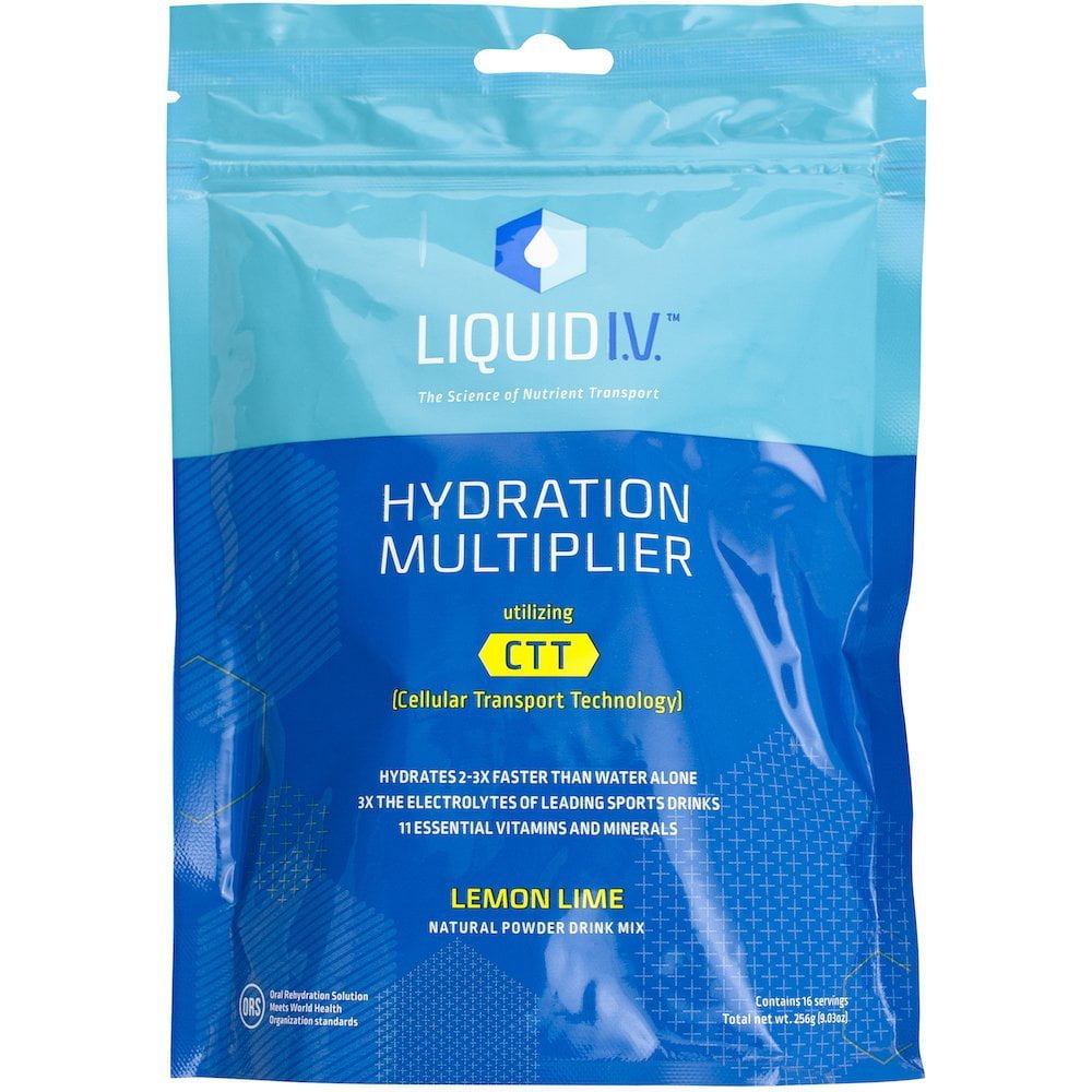 Liquid I.V. Hydration Multiplier Lemon Lime 16 Serving Pouch with Scoop