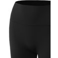 thumbnail image 4 of A2Y Women's Lightweight Mid Length High Waist Workout Seamless Ribbed Biker Shorts Black SM, 4 of 5