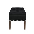 thumbnail image 4 of 48" Tufted Bench with Storage in Soft Velvet Espresso Sturdy Construction Stylish Seating with Internal Storage, 4 of 7