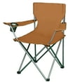 thumbnail image 2 of Chaise de Camping Pliante Quad avec Porte-Gobelet, Marron, Adulte-Marron-Simple, 2 of 5
