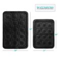 thumbnail image 2 of Clara Clark Bathroom Rugs, Velvet Memory Foam Bath Mat, Ultra Soft Non Slip and Absorbent - Waffled - Set of 2 - Black, 2 of 6