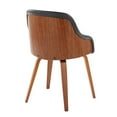 thumbnail image 6 of LumiSource Walnut Wood, Black PU Bacci Chair, 6 of 7