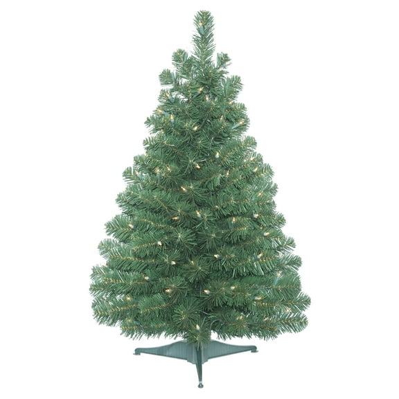 Vickerman 3' Oregon Fir Artificial Christmas Tree, Clear Dura-lit Lights