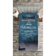 thumbnail image 4 of Ambesonne Saying Quilted Bedspread Set 2 Pcs, Kayak in a Lake Adventure, Twin Size, Purple Grey Teal, 4 of 4
