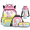Axolotl Ice Cream, variant on Binienty Axolotl Math Study 4 Piece Bookbag for Teens, Lunch Box Tote Durable Pencil Case with Lightweight Water Bottle Protector Suitable for Daily Use