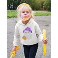 thumbnail image 2 of Fluffy Ghost W Pumpkin Hoodie Toddler -Image by Shutterstock,  4 Toddler, 2 of 4