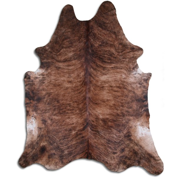 33CP 8' X 7' Hair On Leather Cowhide From Brazil Skin Rug Carpet