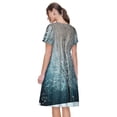 thumbnail image 2 of Bixox Robe d'Été à Manches Courtes pour Femmes Robe Ample Longueur Genou avec Poches-Lapin d'Hiver, 2 of 7