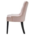 thumbnail image 6 of Tufted Side Dining Chair, Set of 2, Velvet, Wood, Pink, Modern Contemporary Urban Design, Kitchen Room Cafe Bistro Restaurant Hospitality, 6 of 10
