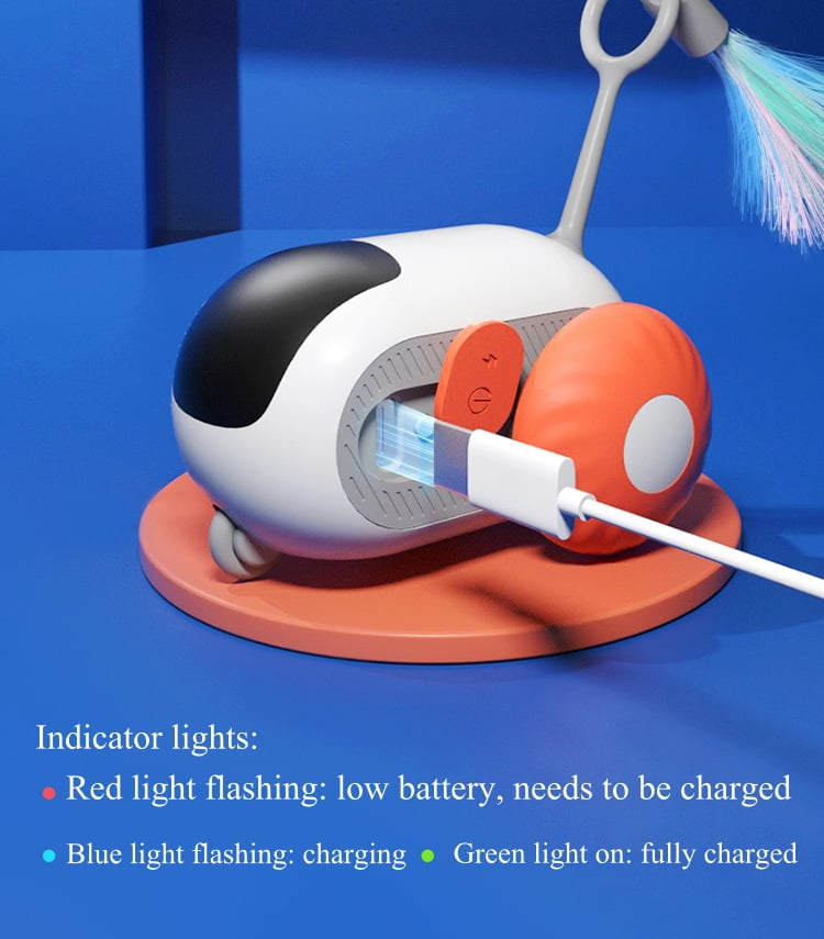 Automatic/remote control cat toys, intelligent obstacle avoidance interactive cat toys for indoor cats, rechargeable cat toys for bored indoor adult cats