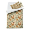thumbnail image 2 of Chicken and Flower Duvet Cover and Pillowcase Set for Single Bedding, Bedroom Accessories for Kids Teens, 2 of 5