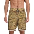 thumbnail image 1 of Fotbe World Map1 Pantalones Cortos de Pijama para Hombre, Ropa de Dormir, Pantalones de Pijama Cortos para Hombre-Small, 1 of 6