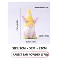 thumbnail image 3 of [Easter Bunny Stuffed Animal], with Fluffy Textured Fabric, Bright Yellow Headwear and Whimsical Gnome-inspired design, for Easter Table decorations, Shelf decorations for Living, 3 of 5