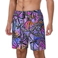 thumbnail image 2 of Haiem Watercolor Butterflies Mens Swim Trunks with Compression Liner 2 in 1 Swimming Shorts Stretch Swimwear Quick Dry,Board Shorts-X-Large, 2 of 9