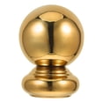 thumbnail image 1 of Remates de acero para postes de cerca de jardín, remates decorativos con diseño de bola superior, remates duraderos y resistentes a la intemperie para cercas exteriores, 32 mm, dorados, 1 of 5