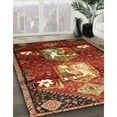 thumbnail image 3 of Ahgly Company Machine Washable Indoor Square Traditional Tomato Red Area Rugs, 9' Square, 3 of 7