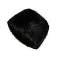 thumbnail image 2 of Tnobhg Women Winter Hat Faux Fur Soft Thick Elastic Anti-slip Warm Windproof No Brim Solid Color Ear Protection Basin Hat Outdoor Hunting Cap, 2 of 8