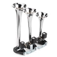 thumbnail image 3 of 12V Metal Air Horns 120dB Super Loud 8 Sounds Siren 3 Tubes Trumpet with Button Universal for Car Truck, 3 of 5