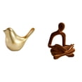 thumbnail image 1 of Figura de pájaros,Figura de pájaro dorado,decoración del hogar,estatua de animal,Figura de pensador abstracto,Estatua de pensador abstracto,decoración para el hogar,Figura humana decorativa, 1 of 8