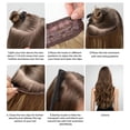 thumbnail image 4 of Bradem Brown Synthetic Clip-In Hair Extensions - 16 Inch Curly Hairpiece, Adjustable Transparent Headband, 4 of 8