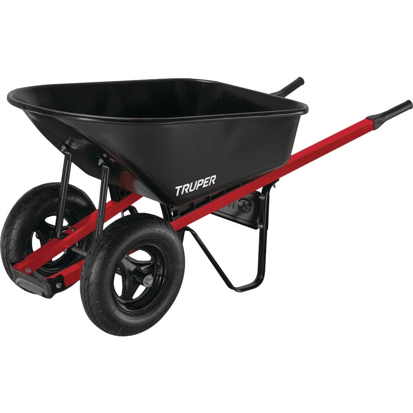 Truper 6 cu ft. Black Steel Wheelbarrow
