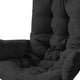 Coussin de Chaise d'Oeuf Suspendu Coussin de Siège de Panier Épaissir Hamac pour Chaise de Jardin Noir – image 2 sur 6