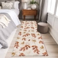 thumbnail image 5 of Brown Botanical Fall Runner Rug 2x6 FT, Non Slip Hallway Carpet, Pastoral Maple Leaf Autumn Rustic Washable Soft Floor Carpet Throw Runner Carpet Long Rug for Entryway Kitchen Bedside Sliding Door, 5 of 9