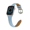 thumbnail image 5 of Bands Compatible with Apple Watch Band 38mm 40mm 41mm, Argyle Engraved Genuine Leather Wristband Starp for iWatch SE SE2 Series 9 8 7 6 5 4 3 2 1 Women Men,Blue, 5 of 9