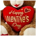 thumbnail image 5 of Valentine’s Day Sweetheart Bear Brown with Red “Happy Valentine’s Day” Heart Pillow 14-Inch Plush Valentine’s Day Gift for Kids, Adults, Special Occasions with Box of Chocolates and Roses (May Vary), 5 of 7
