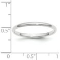 thumbnail image 5 of 10K White Gold 10Kw 2mm Half Round Band Size 14 Made In United States 1whr020-14, 5 of 5