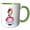 Green/White, variant on 3drose, Ellen Clapsaddle – Girl with Tiny Heart, 11oz Two-tone Red Mug