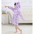 thumbnail image 1 of Albornoces con capucha de unicornio de Navidad para niños, bata de baño de arcoíris con estrella, pijamas de animales para niños y niñas, camisón para niños, ropa de dormir para niños, 1 of 2