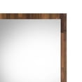 thumbnail image 4 of 32 Inch Wall Mirror Rectangular Portrait Plank Wood Frame Walnut Brown - Saltoro Sherpi, 4 of 6