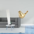 thumbnail image 2 of Pantalla de lámpara de papel dorado para una acogedora decoración de sala de estar con figura de pájaro, adorno moderno para el hogar, escultura,, 2 of 8