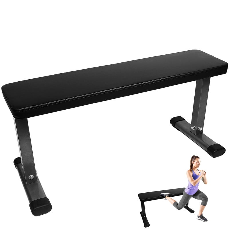 Signature Fitness Flat Weight Bench Heavy Duty Workout Bench for Home Gym Strength Training