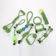 thumbnail image 3 of jiaroswwei Pet Dog Puppy Cotton Rope Knot Playing Ball Molar Bite Scratch Interactive Toy, 3 of 8