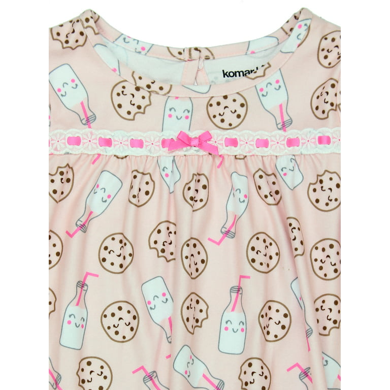 Milk Granny Cookies Flannel Gown K227114 Komar & Toddler Kids Nightgown