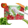 thumbnail image 2 of Caroline's Treasures Medium White Poodle Poinsettas Glass Cutting Board Large, 2 of 2