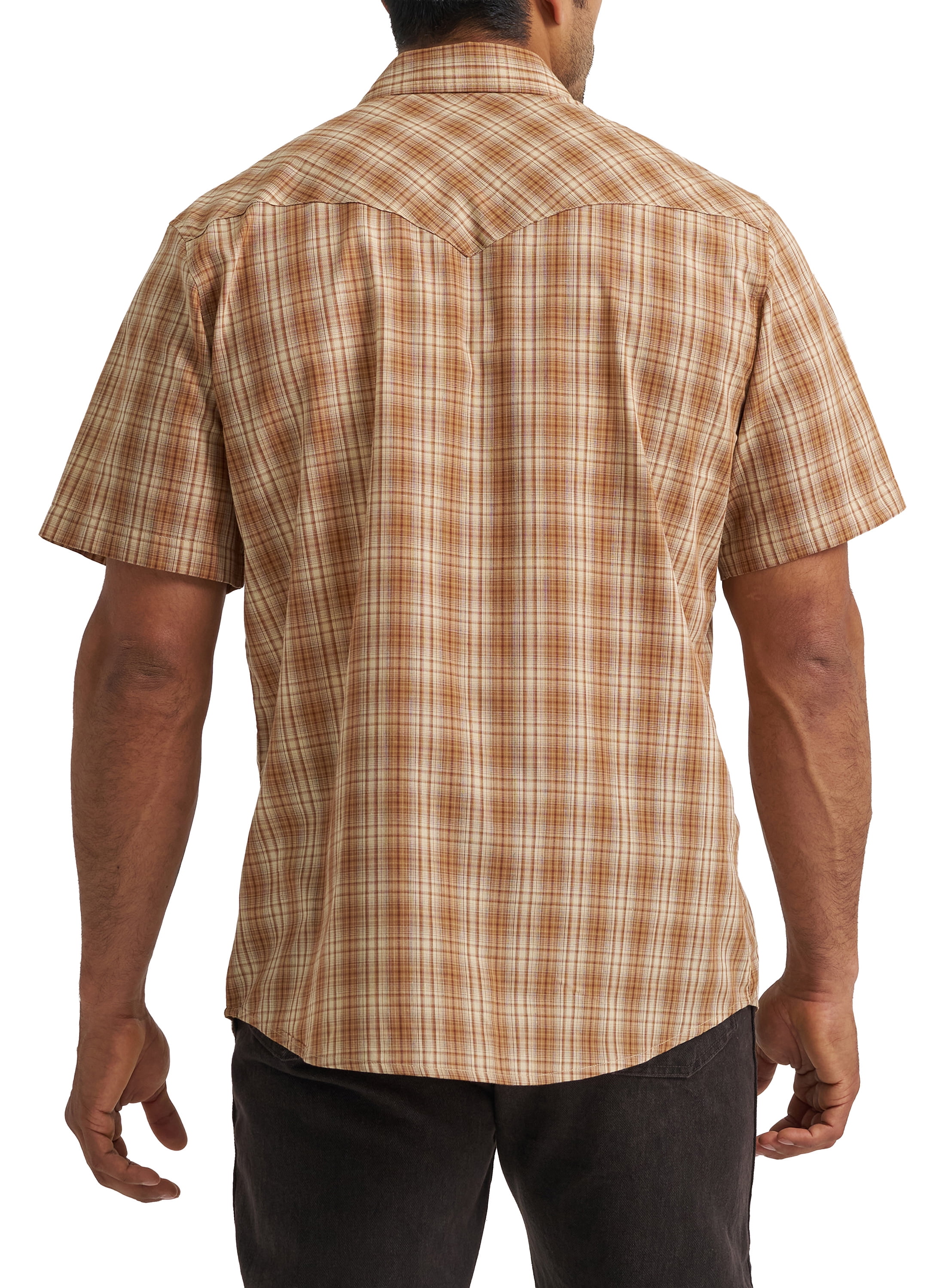 Wrangler® Men's and Big Men's Regular Fit Short Sleeve Western Shirt, Sizes S-5XL