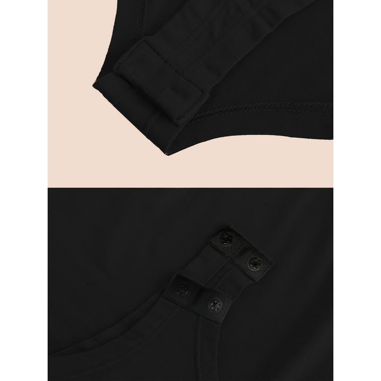 Plus Size Black Short Sleeve Bodysuit
