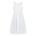 thumbnail image 2 of CHICTRY Little Girls Chiffon Flower Girl Dress Rhinestones Birthday Party Dress,Sizes 4-16 White 6, 2 of 7