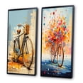 thumbnail image 3 of Designart "Expressive Journeys on a Bicycle I" Bicycle Framed Wall Art Set Of 2 - Yellow Transportation Framed Wall Art Set Of 2, 3 of 7