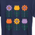 thumbnail image 3 of Instant Message - Retro Flower Grid - Women's Short Sleeve Graphic T-Shirt, 3 of 6