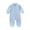 A-Light Blue, variant on 2025 0-2T Newborn Baby Boy Girl Romper Bodysuit Long Sleeve Footie Onesie Jumpsuit Cotton Pajamas Sleepwear Outfit Baby Clothes White