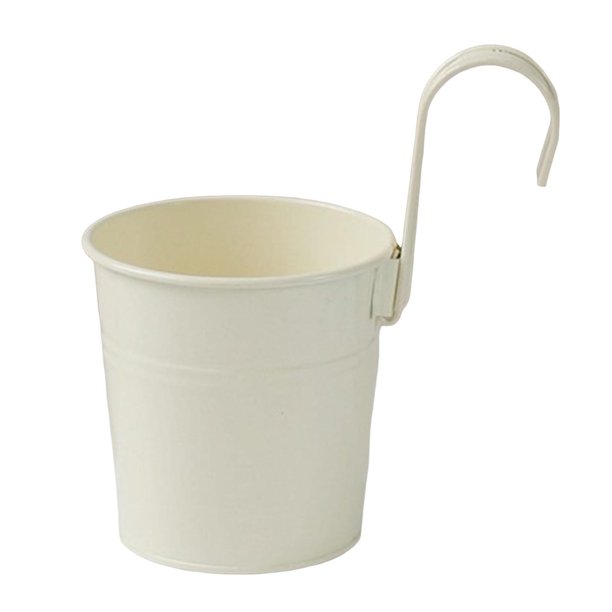 Maceta colgante de hierro para balcón con gancho desmontable, maceta de hierbas de color sólido para ventanas interiores, barandillas de vallas de jardín.