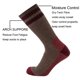 thumbnail image 2 of Calcetines de lana Cerebro Cerebro Merino para hombre, senderismo, senderismo, marrón/rojo, 2 of 8